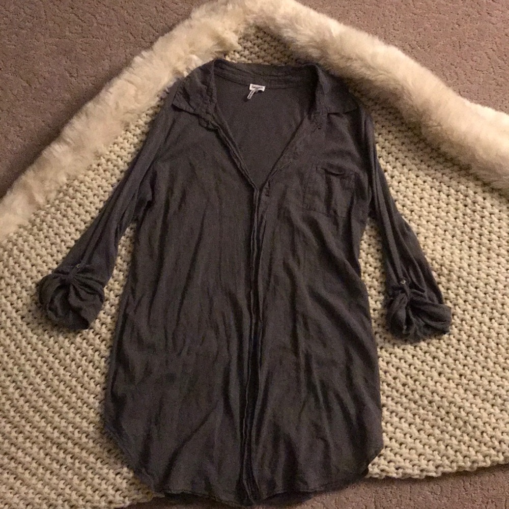 Gray woven top- splendid